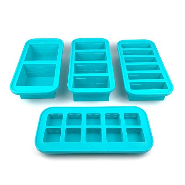 Souper Cubes Gift Set, 1-Cup 2-Cup 1/2 Cup and 2 Tablespoon trays with lids