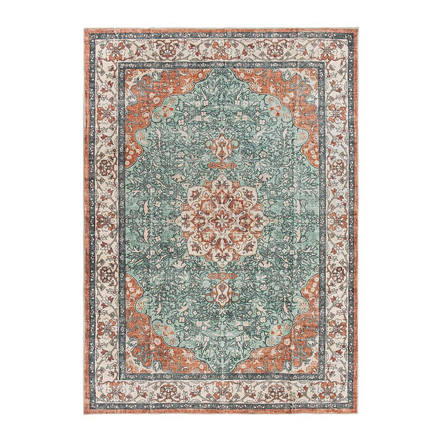World Rug Gallery Traditional Oriental Medallion Washable Non Slip Area Rug - MULTI 8'x10'