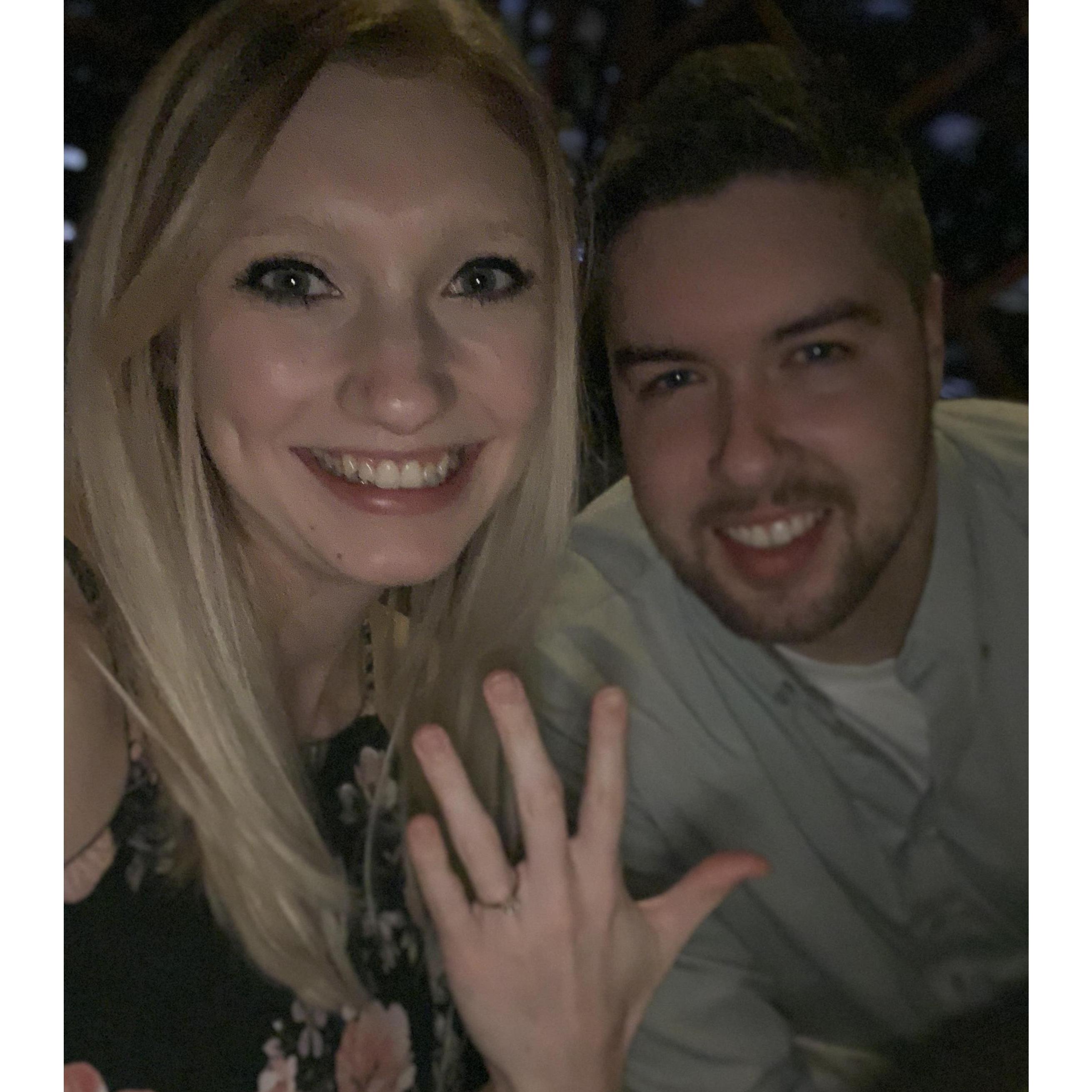 The night we got engaged!