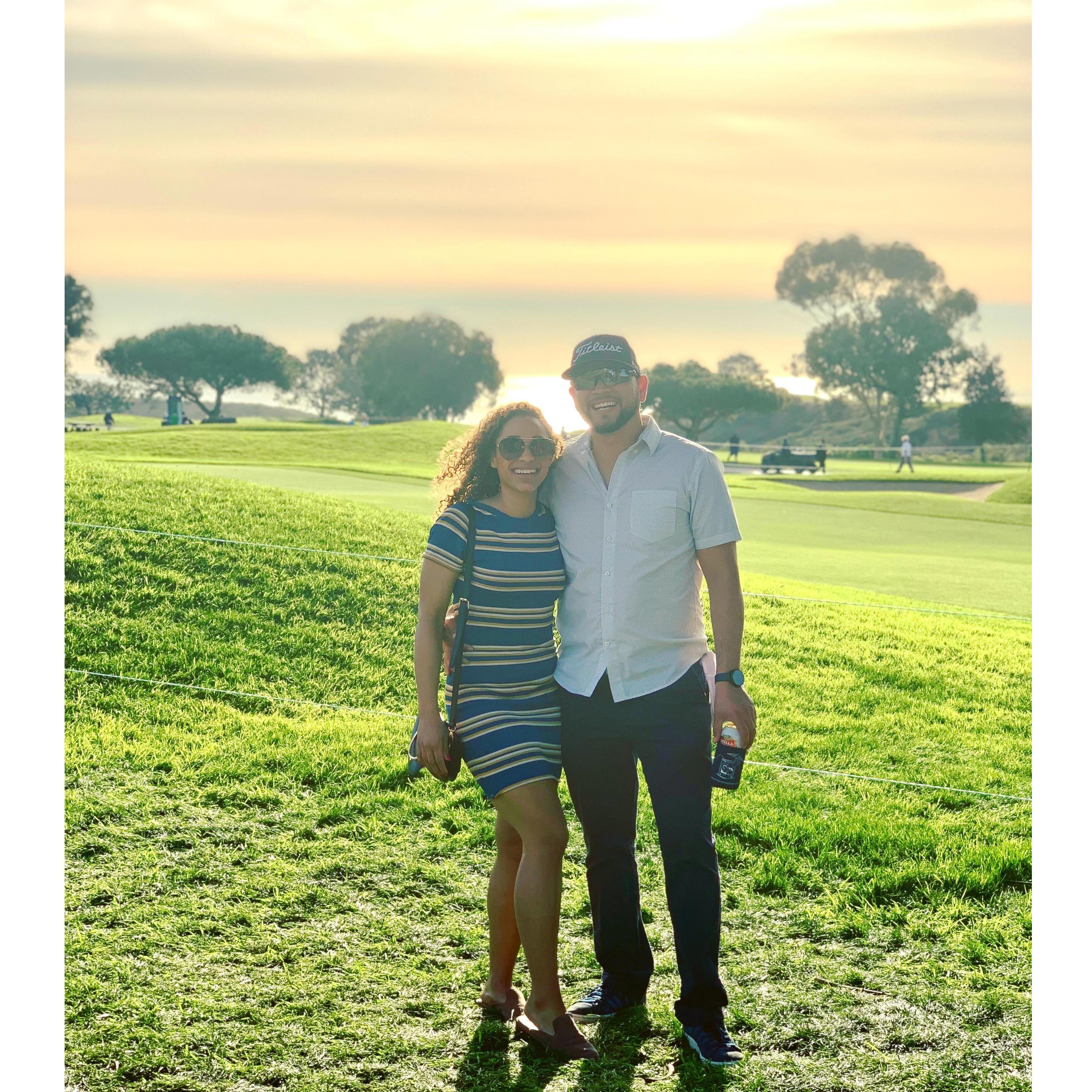 Oscar's favorite place - the golf course