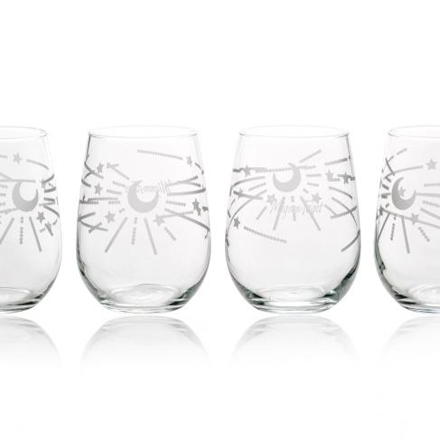 Mignon Faget Crescent Stemless Glasses