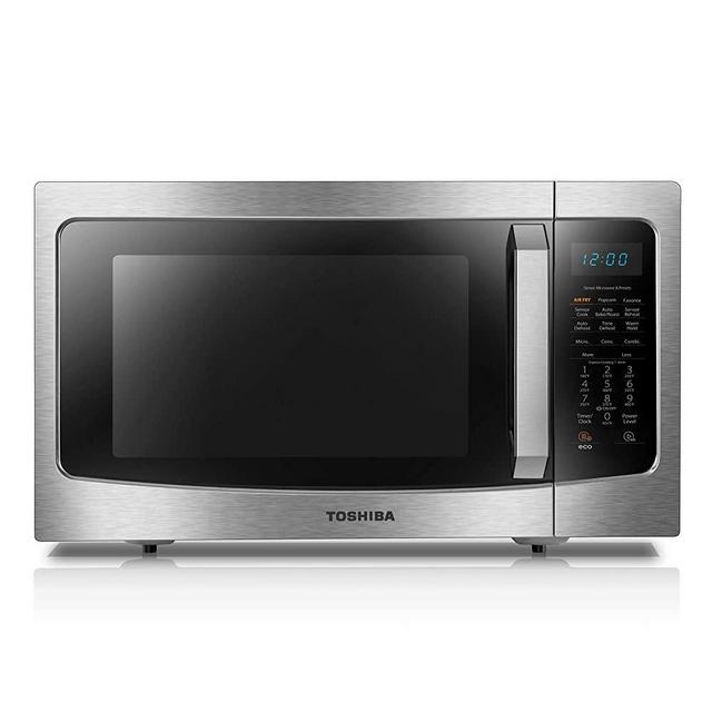 Toshiba ML-EC42P(SS) Microwave Oven with Healthy Air Fry, Smart Sensor, Easy-to-Clean Stainless Steel Interior and ECO Mode, 1.5 Cu.ft