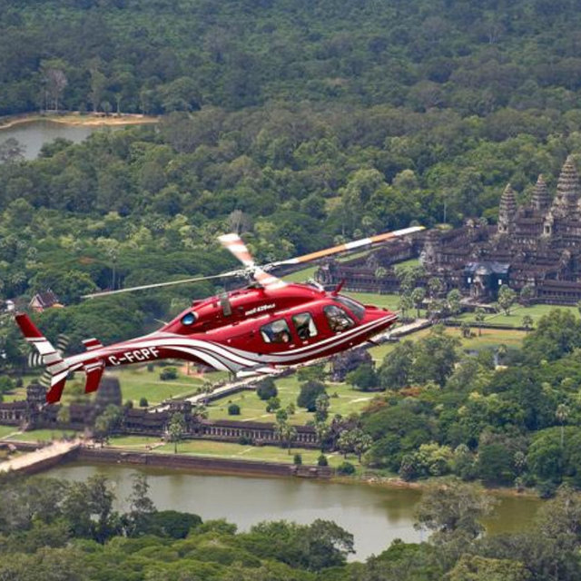 Tour en helicóptero por el templo de Angkor Cambodia
