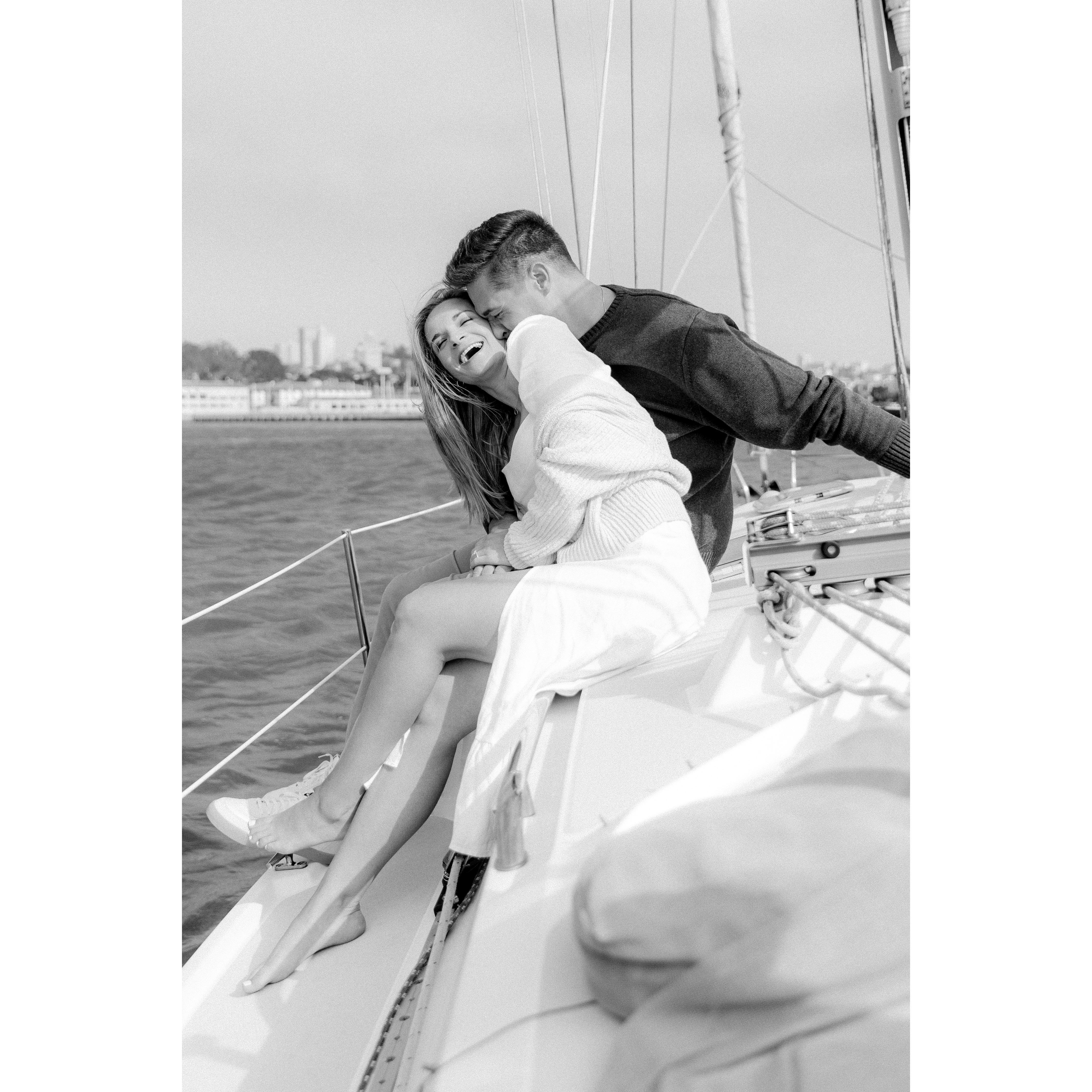 Engagement Photos - sailing the bay. (Taken: August 2021 / Photography: Mashaida)