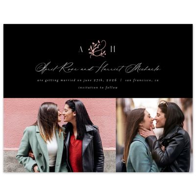 Black Wedding Digital Save the Date - Olmo Multiphoto