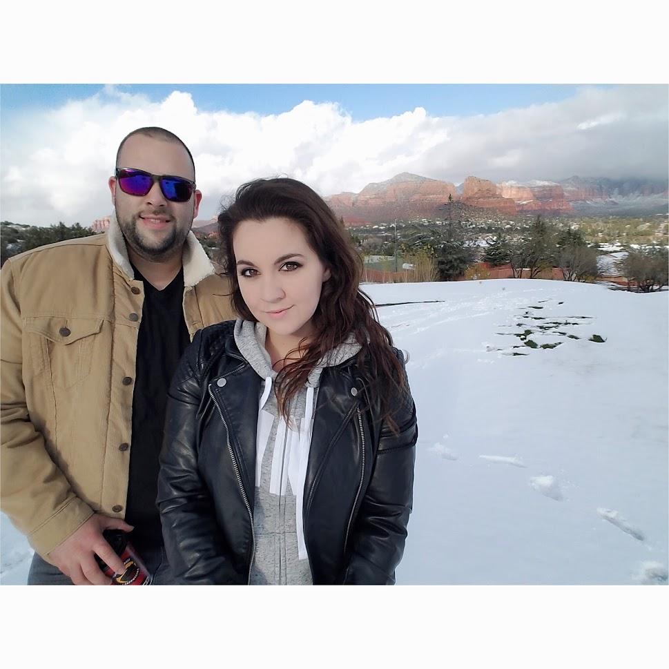Christmas in Sedona, 2017. We were excited because it never snows here!!