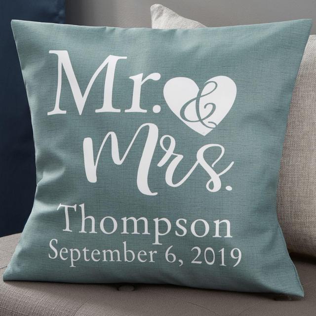 Personalized Elegant Couple 18-Inch Throw Pillow