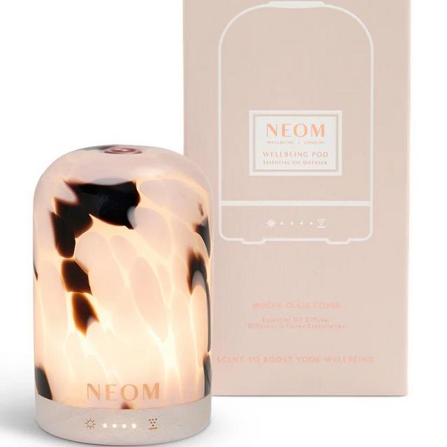 Wellbeing Pod Essential Oil Diffuser With Mocha Glass Cover