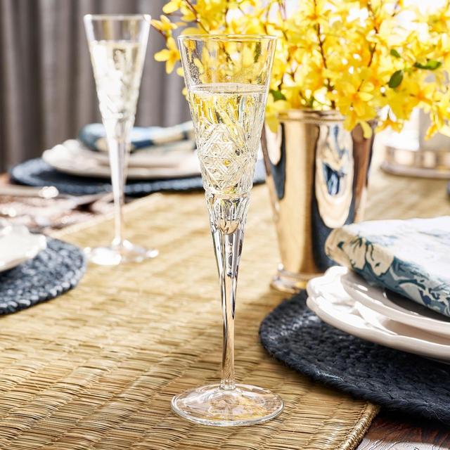 Antique Cut Champagne Flutes