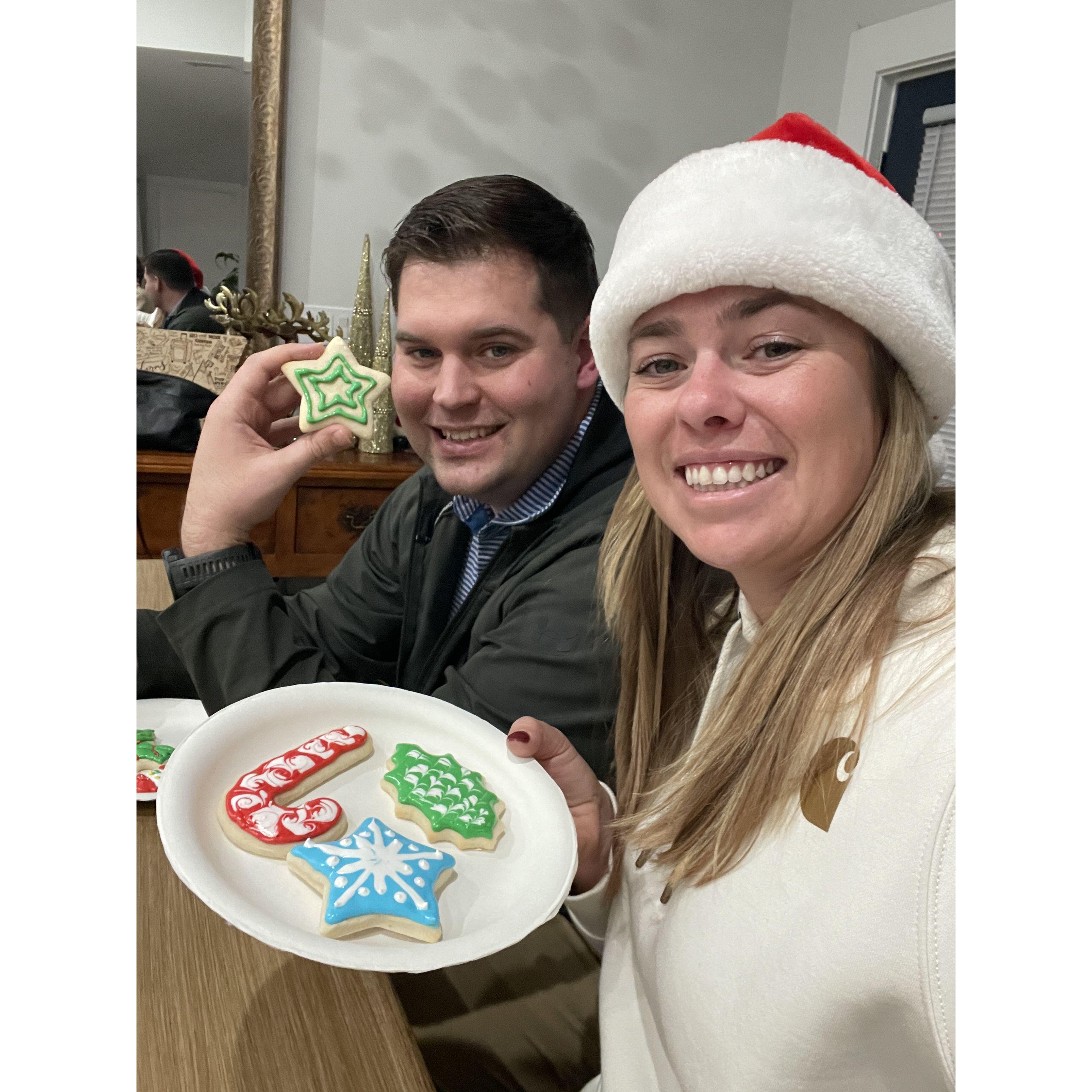 Christmas cookie decorating