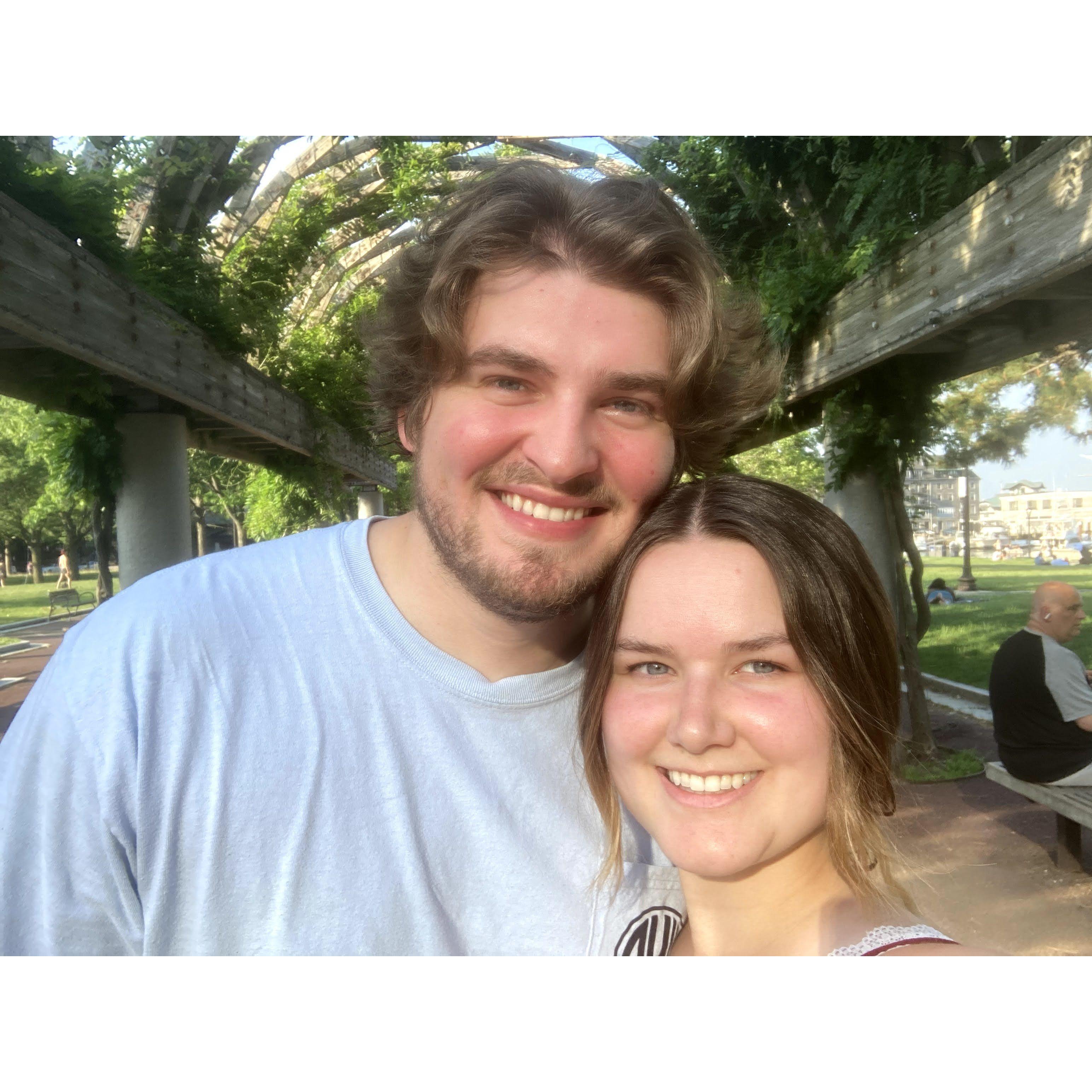 Visiting Boston together for the first time in June 2021