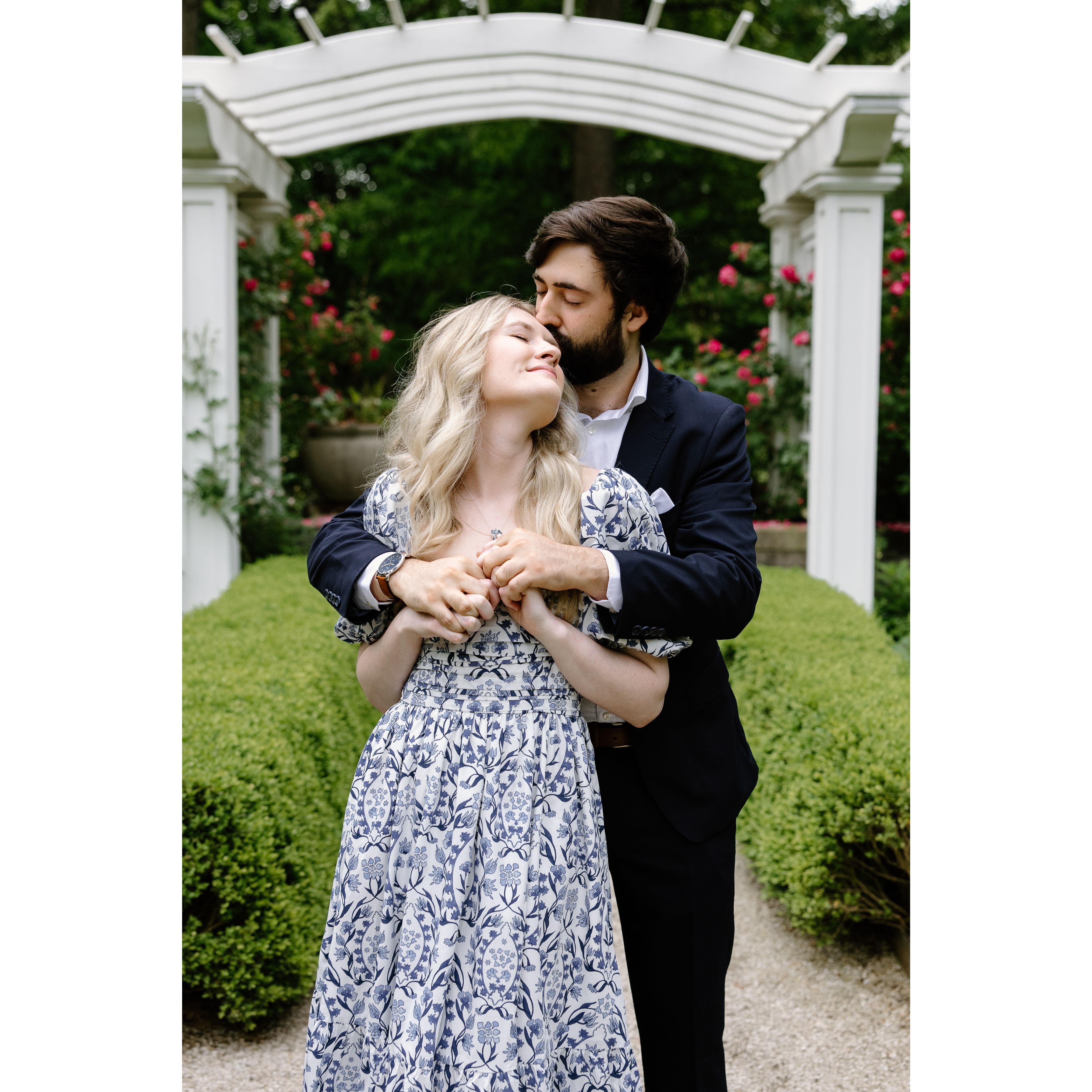 Our engagement photos at Newfields