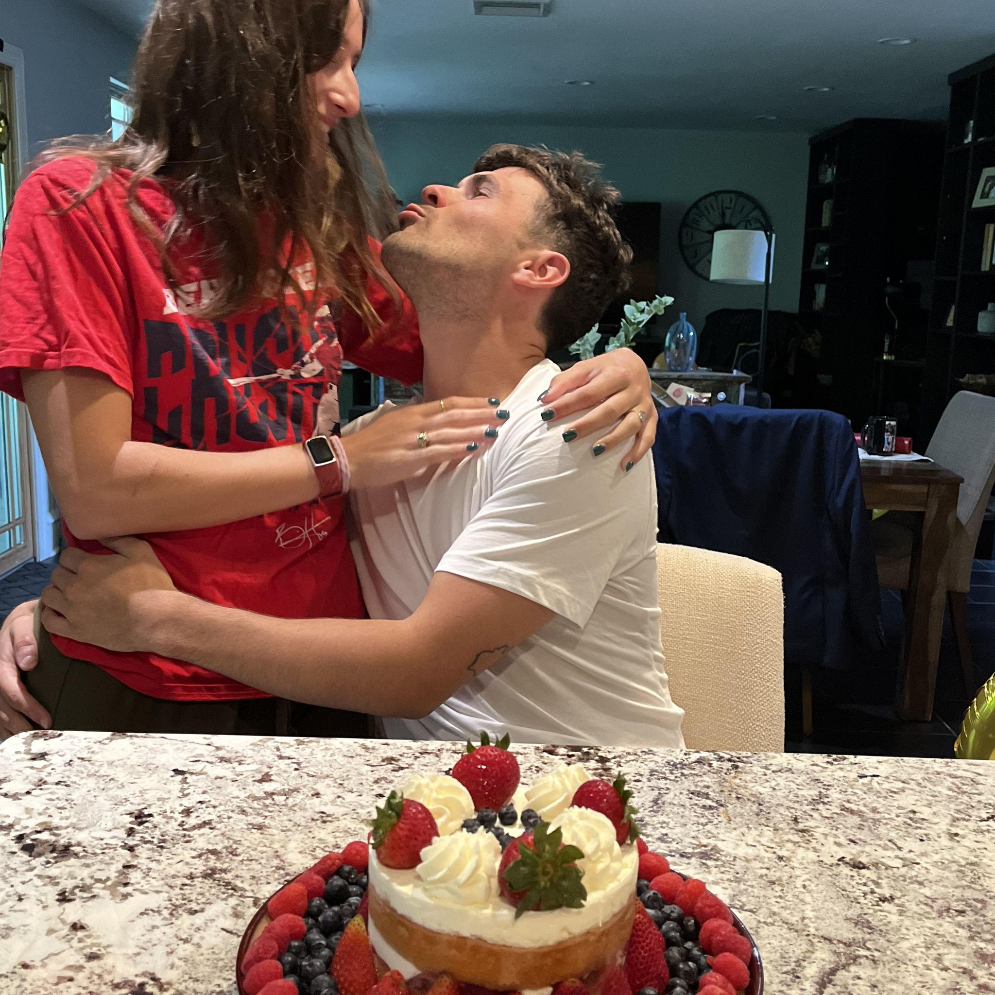 James and Charlotte before the first graduation out of 3