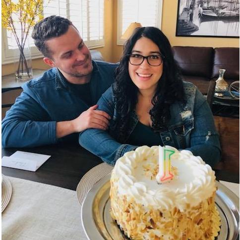 Our first anniversary as a married couple!