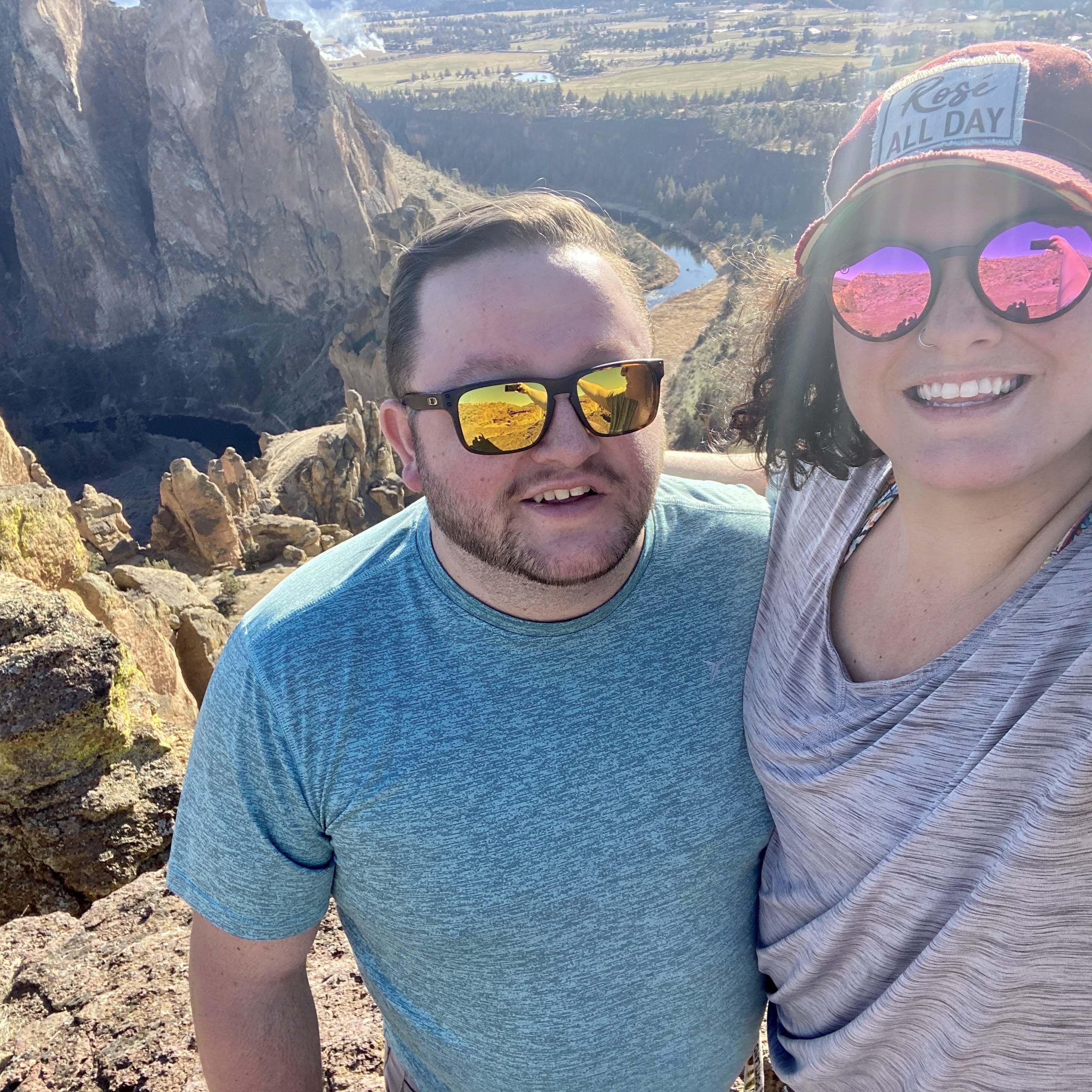 March 21, 2020. Hiking Smith Rock together for the first time.