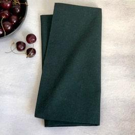 Recycled Cotton Bottle Green Napkin, 100% Cotton, Set of 4