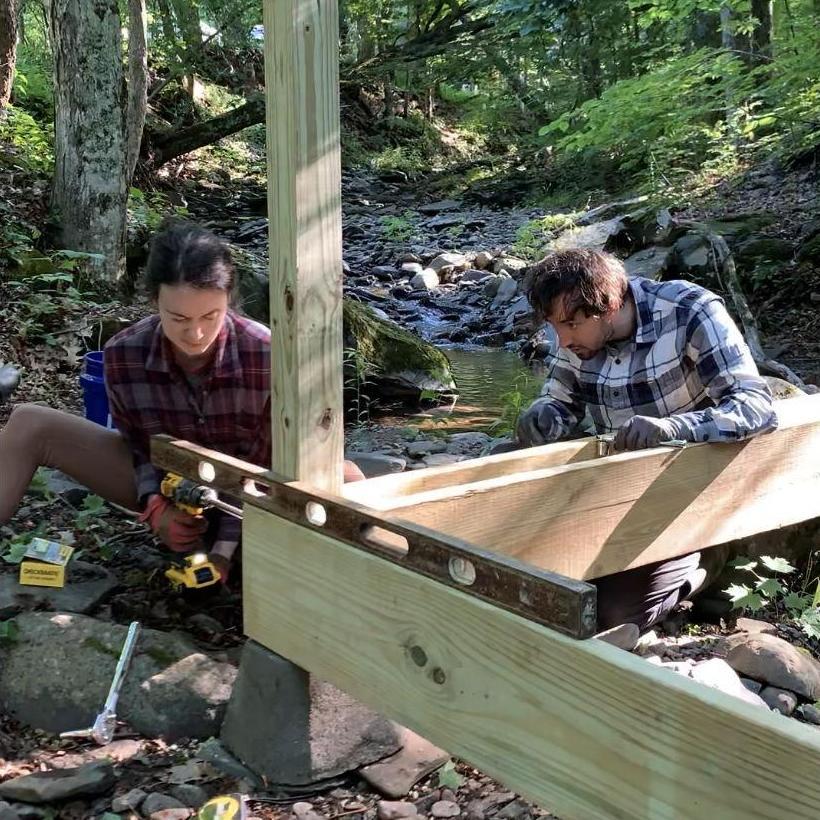 Building a bridge for the wedding!