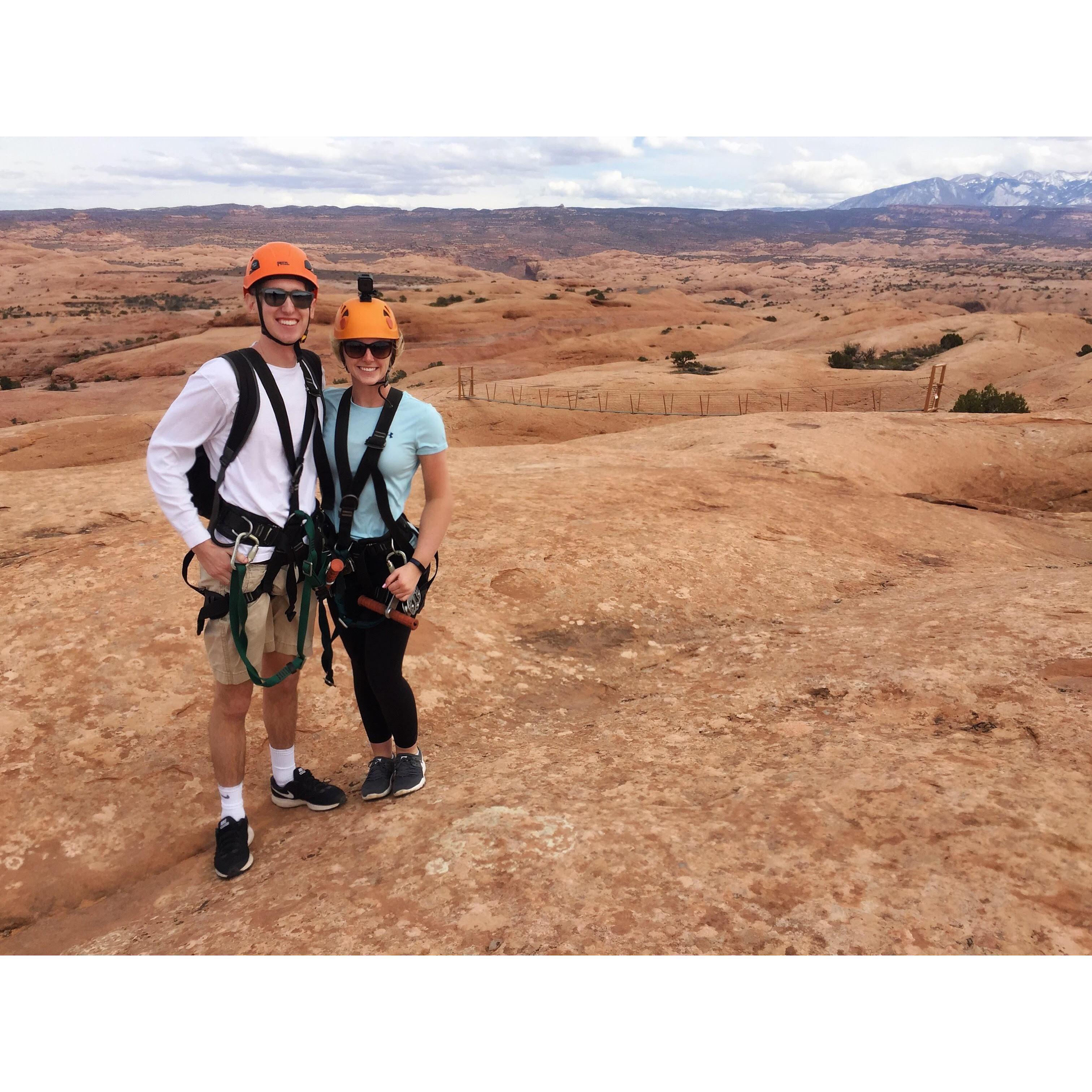 Zip lining in Utah 
Spring Break 2018