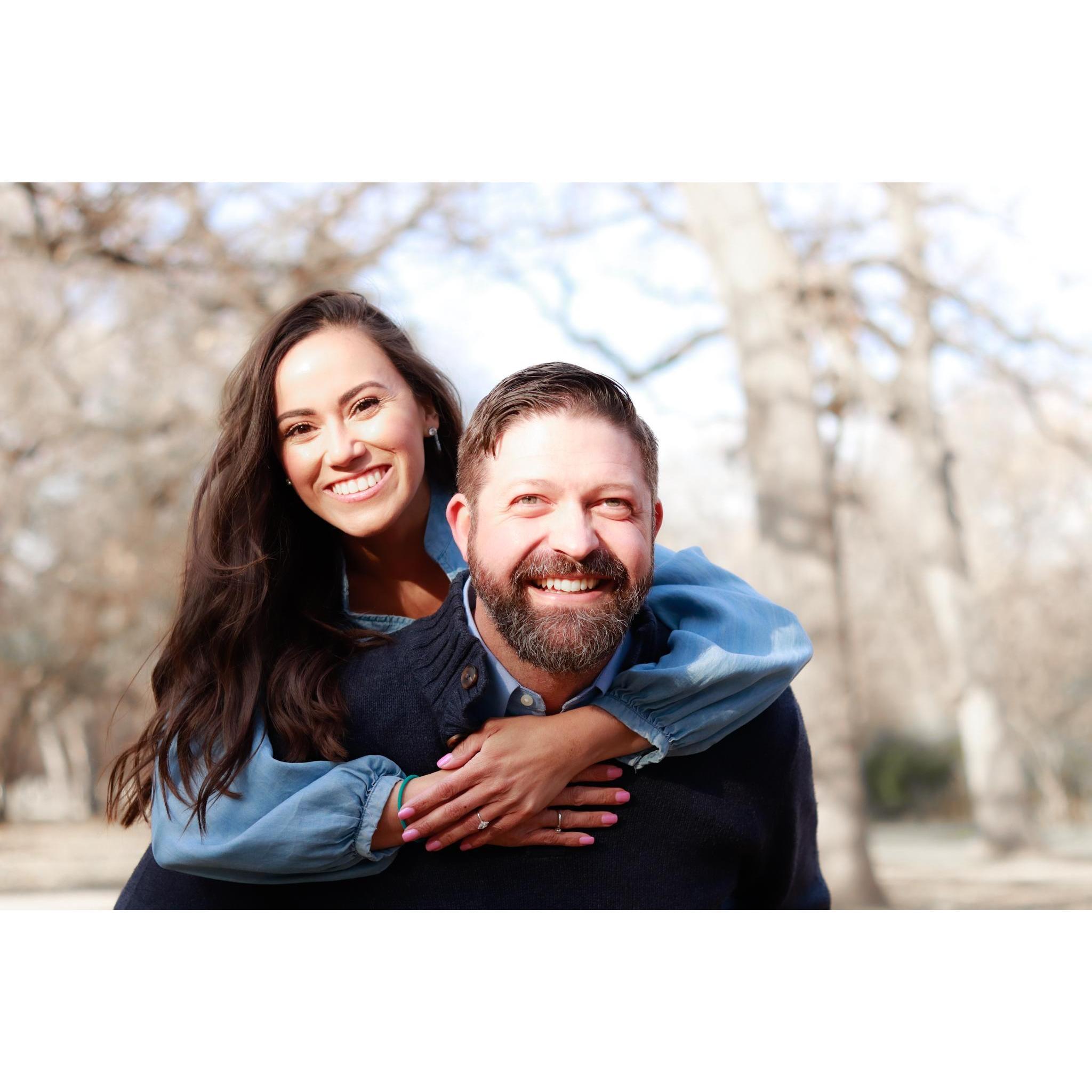 Engagement pictures a day before it snowed. lets just say, brrr! 10 months to go!