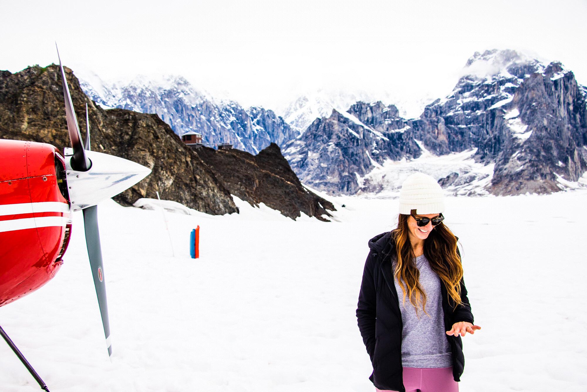 Checking out her ice (on the ice).
