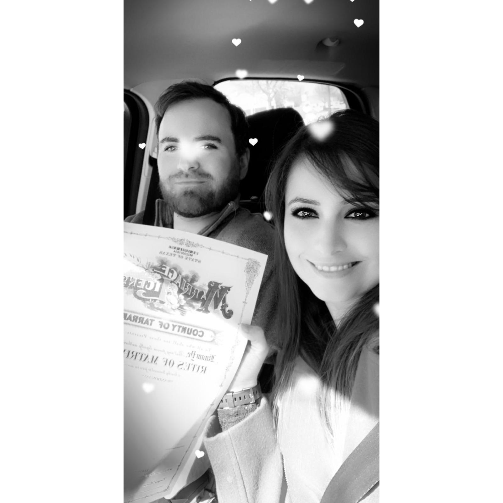 2/20/20 We got our marriage license!