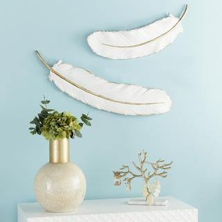 Eclectic Floating Feather Wall Decor