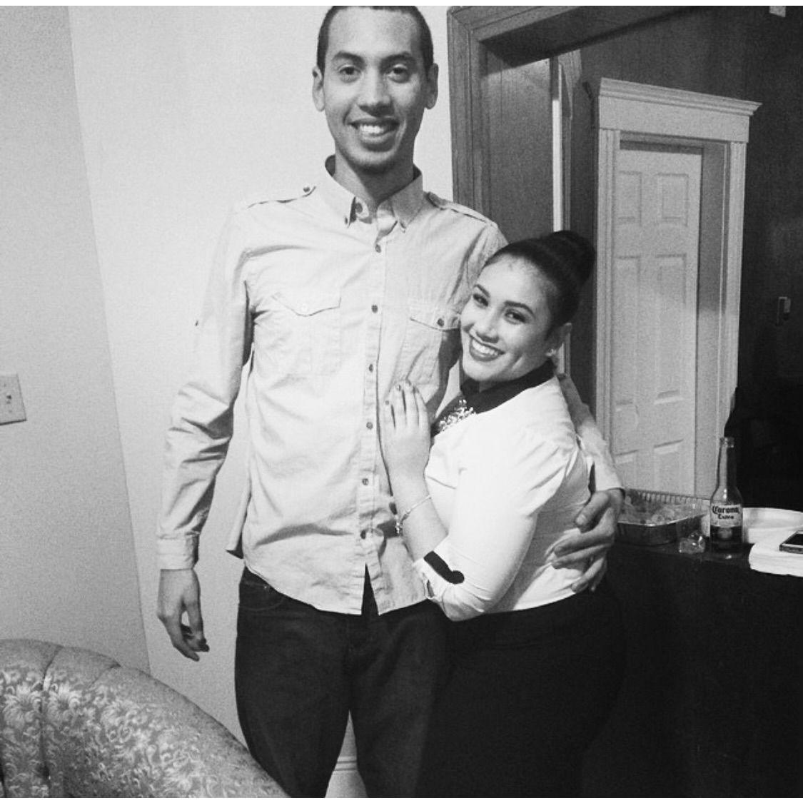 Our first house party, we both learned new things about each other. Saed can't handle her liquor and Carlos can't dance LOL - Winter 2012