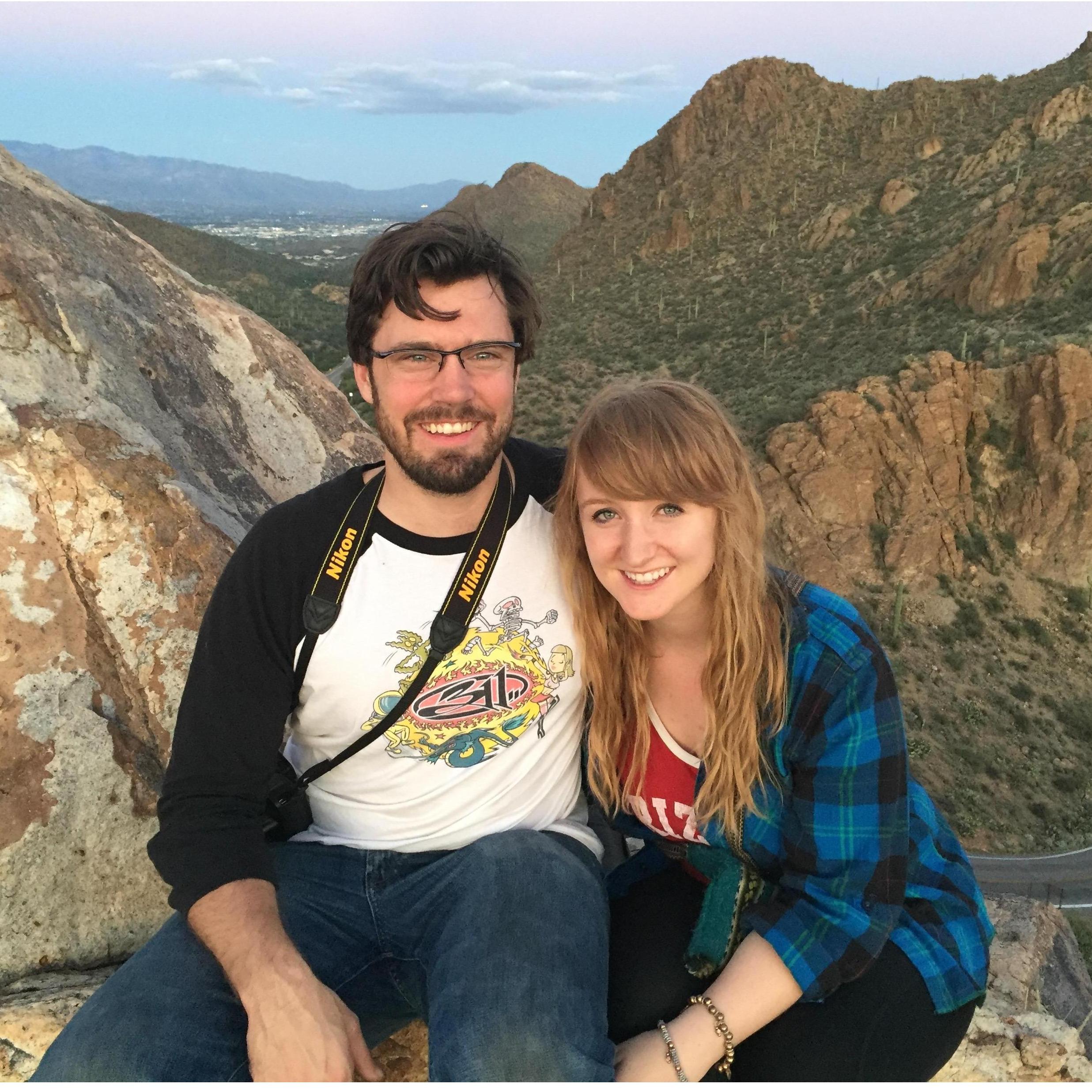 Tim's first Arizona sunset at Gates Pass during U of A Homecoming 2015.