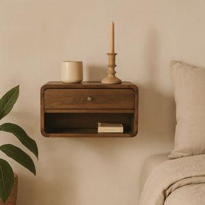 Dursunbey Solid Wood 1-Drawer Floating Nightstand