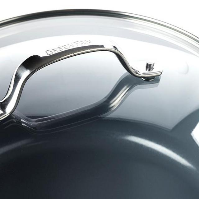 GreenPan Valencia Pro Hard Anodized Induction Safe Healthy Ceramic Nonstick, Frypan, 12'', Gray