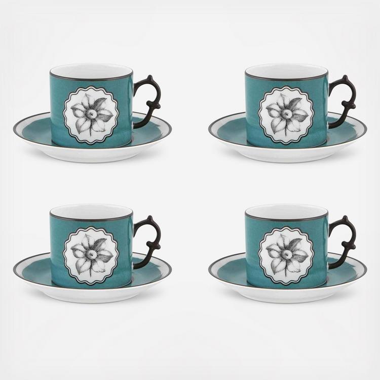 Vista Alegre, Christian Lacroix - Herbariae Tea Cup & Saucer, Set