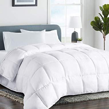 COHOME King 2100 Series Cooling Comforter Down Alternative Quilted Duvet Insert with Corner Tabs All-Season - Plush Microfiber Fill - Reversible - Machine Washable - White