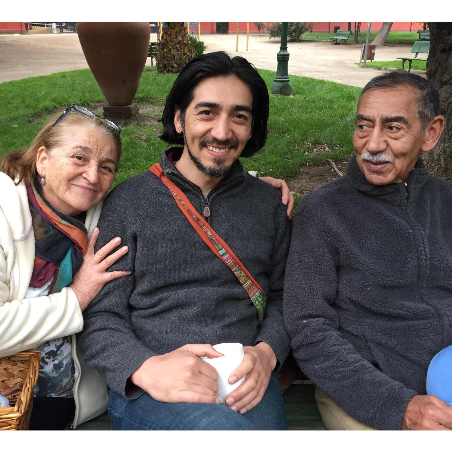 Oriel with his mom, Gloria and dad, Manuel.