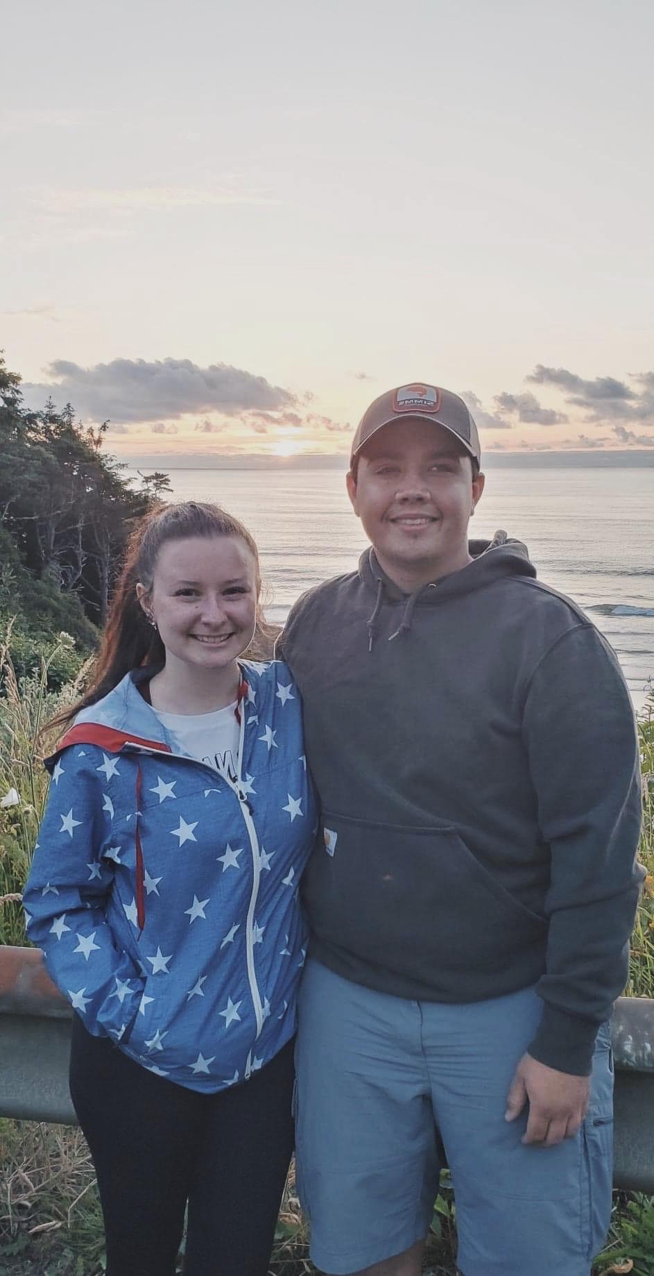 Maya and Dustin in Oceanside, OR for the 4th of July 2020