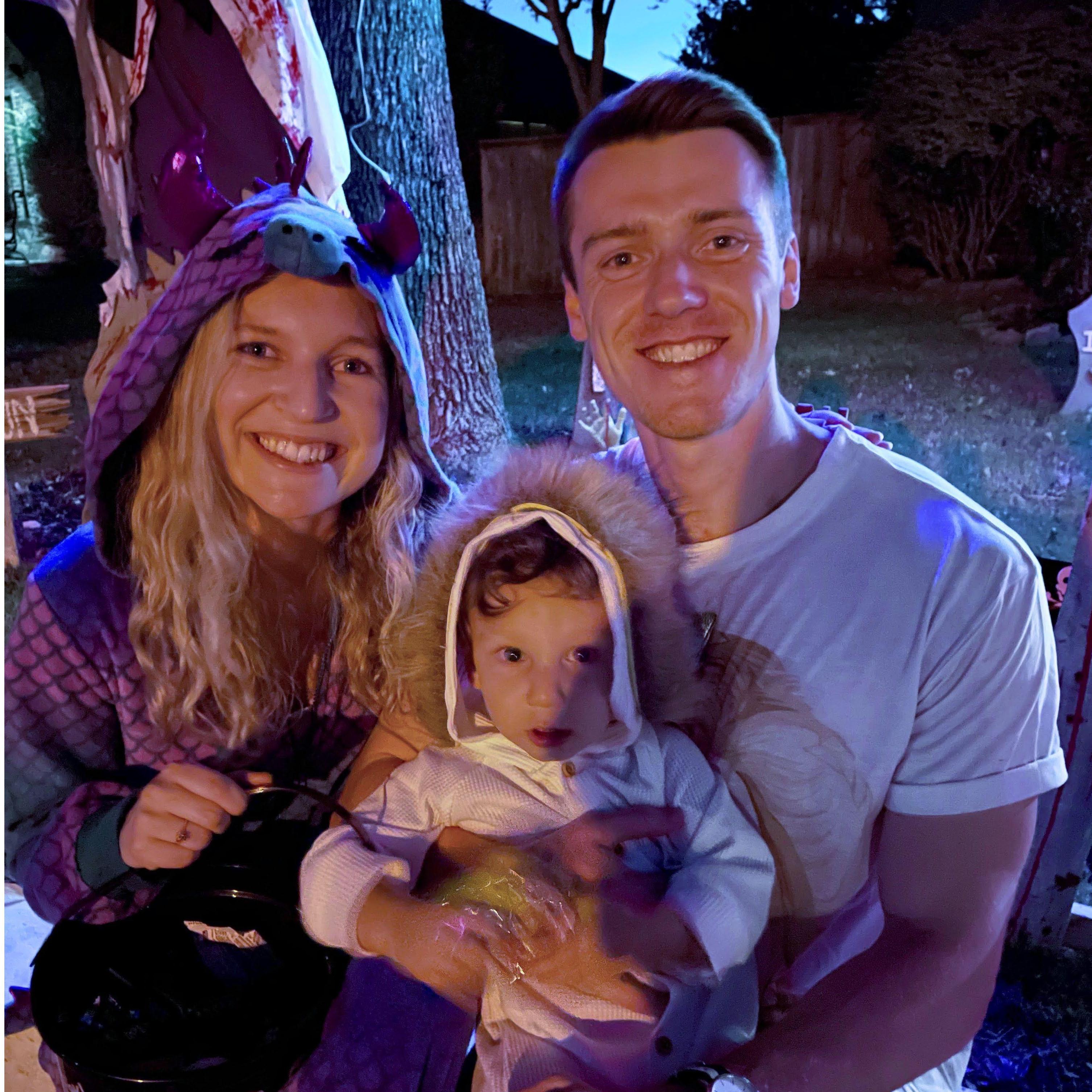 Hudson's first trick or treating