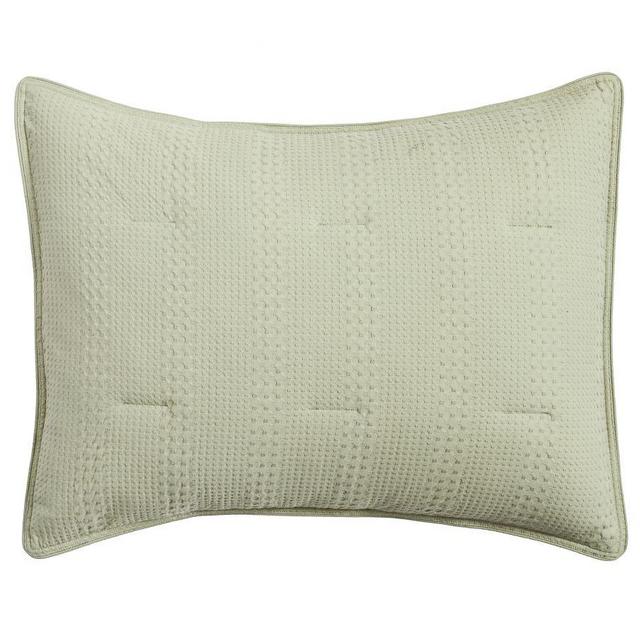 Honeycomb Cotton Comforter Sham, Standard, Sea Grass