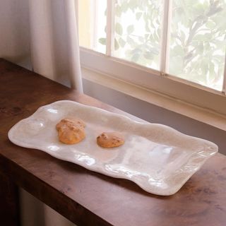 Resin Alabaster Long Rectangular Tray