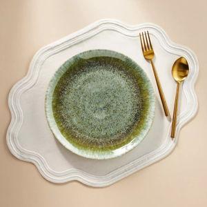 Madeline Embroidered Cotton Placemat in Neutral