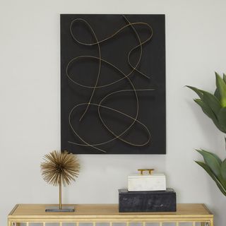 Contemporary Abstract Wall Decor with Backing