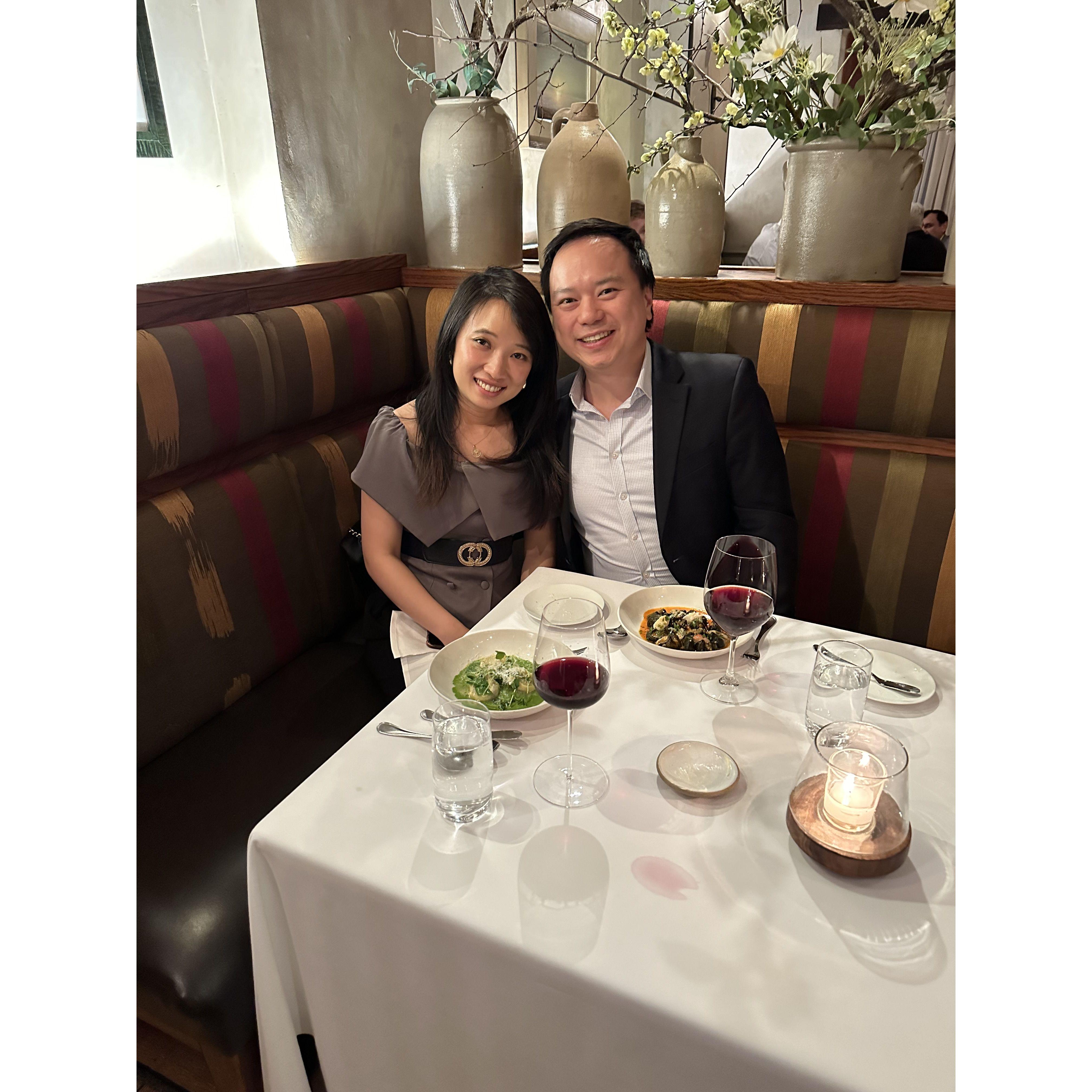 Our anniversary dinner