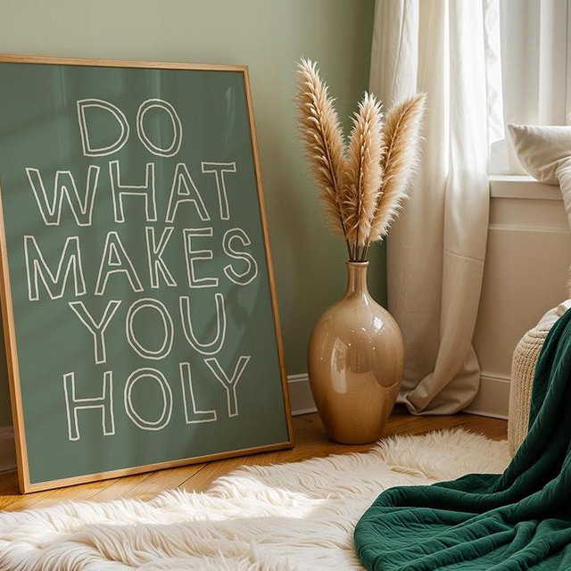 Christian Wall Art, Do What Makes You Holy, Kids Christian Poster Bible Verse Print Dorm Decor Church Wall Art Scripture Print Do What Makes You Holy