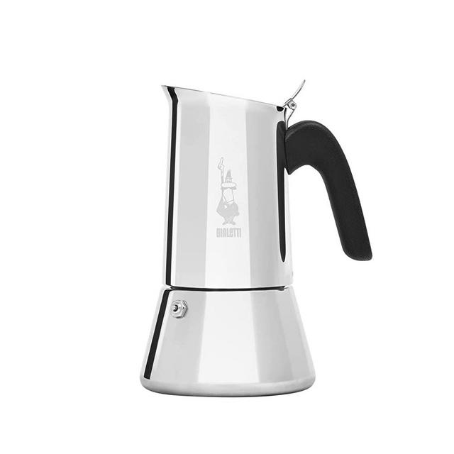 Bialetti - New Venus Induction, Stovetop Coffee Maker, Suitable for all Types of Hobs, Stainless Steel, 10 Cups (15.5 Oz), Aluminum, Silver