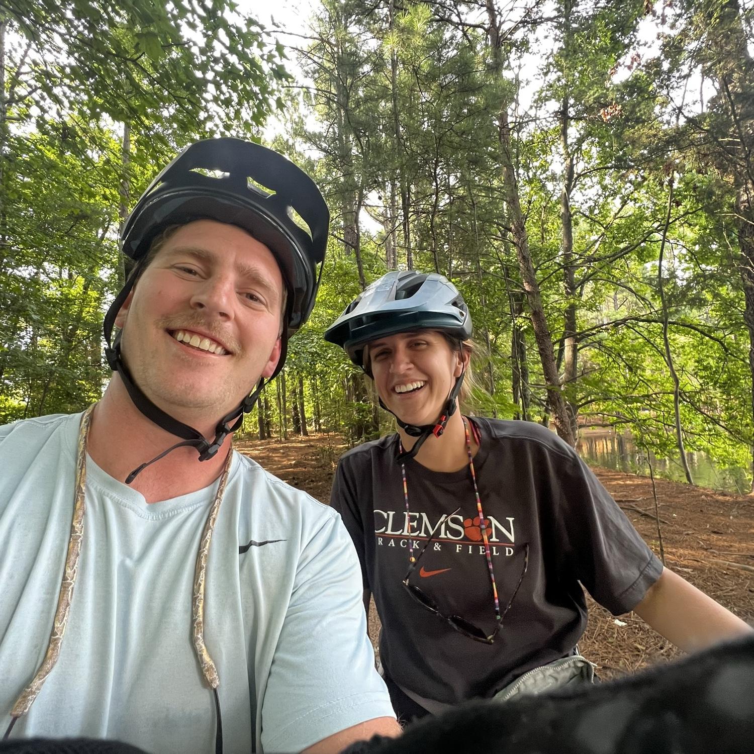 Biking at the White Water Center after I got my first mountain bike!