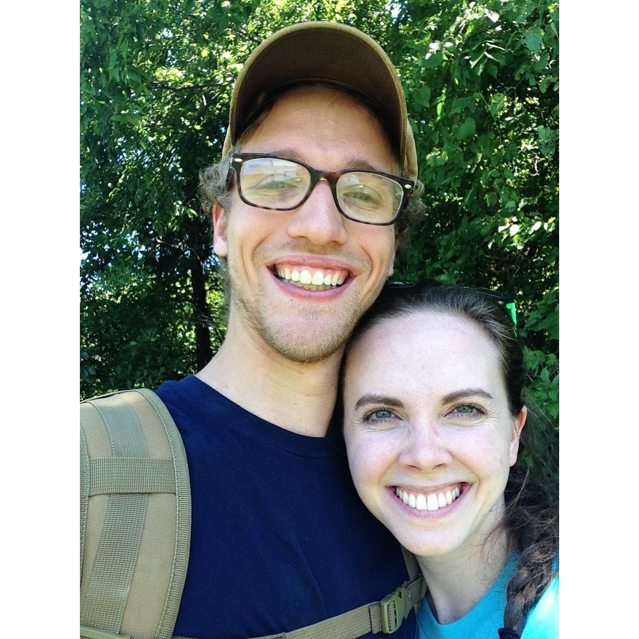 Went on a very small hike... if you have good hiking spots near KC, please let us know!