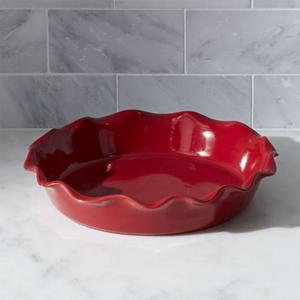 Red Ruffled 9" Pie Dish