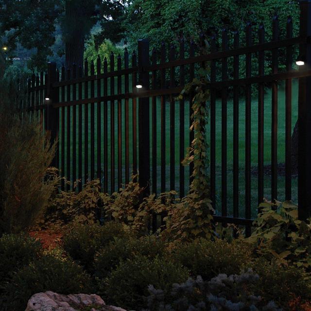 Deck Fence LED Solar Power Dusk-To-Dawn Wall Pack (Set of 6)
