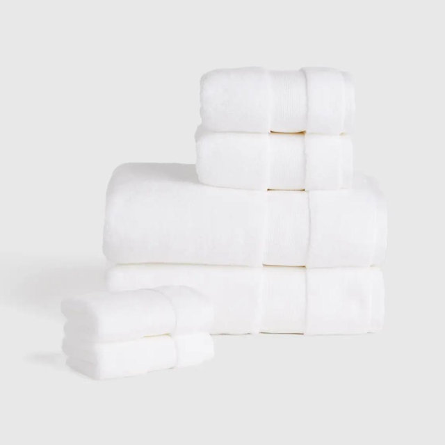 Turkish Classic Bath Towel Bundle in White