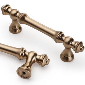Asidrama 6 Pack 3 Inch(76mm) Champagne Bronze Kitchen Cabinet Handles,Brushed Brass Cabinet Pulls Kitchen Cabinet Hardware for Cupboard Gold Drawer Pulls