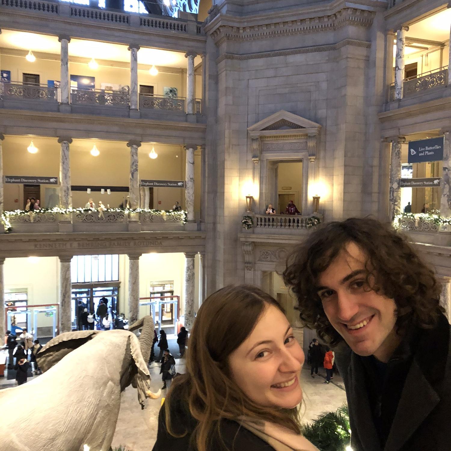 At the Natural History Museum in 2019 after Maya bought Cole color blind glasses. It was so fun seeing what new colors he could see.