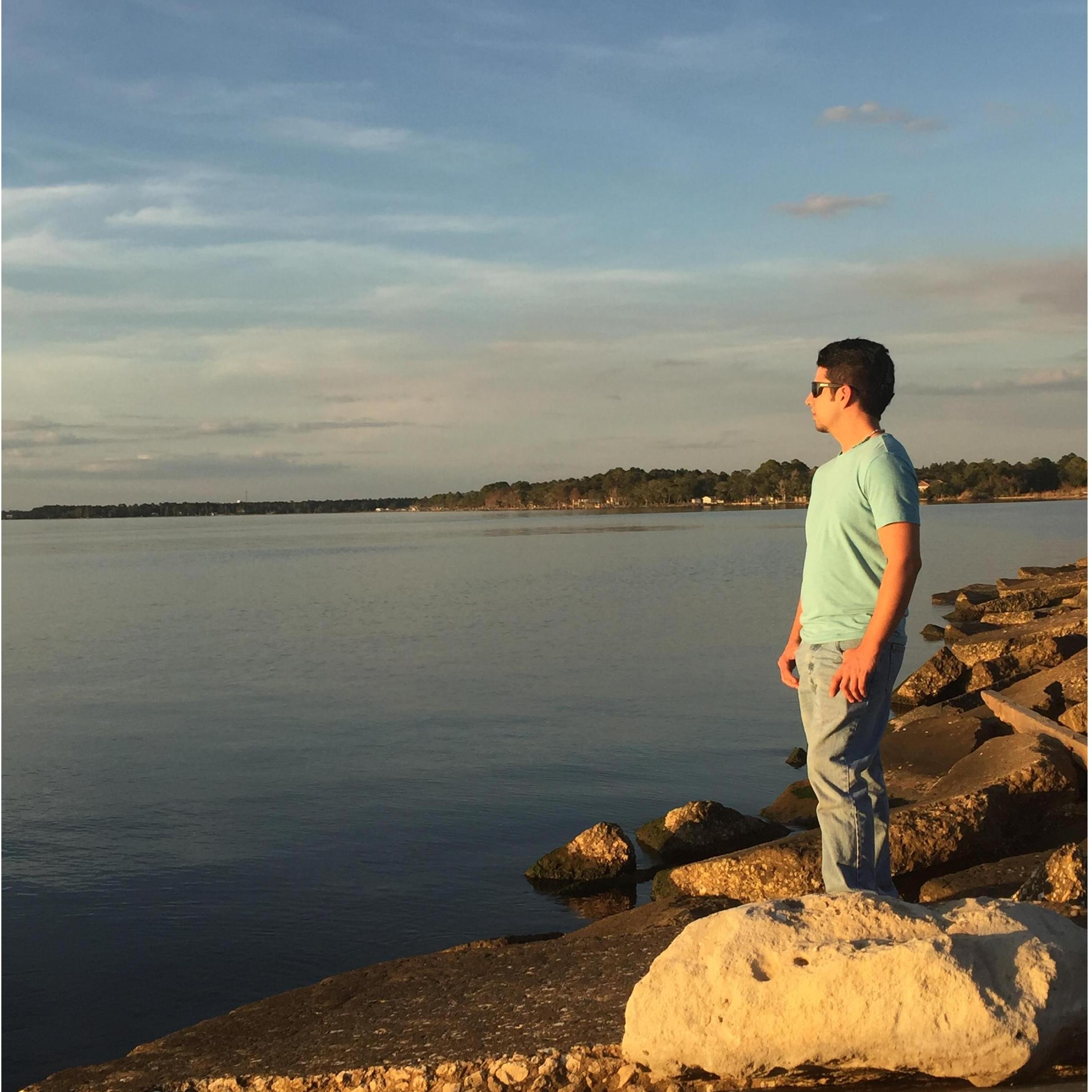 A picture of Dominic that I took on one of our favorite dates.